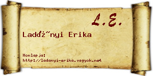 Ladányi Erika névjegykártya